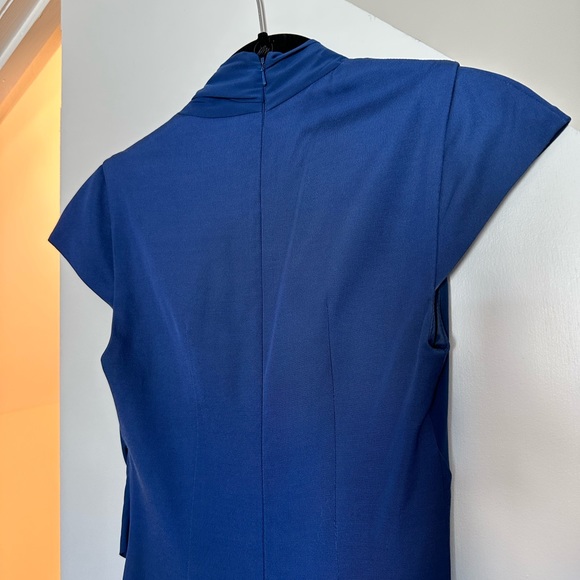 Reiss royal blue midi shift with draping - size 2 - Picture 3 of 4